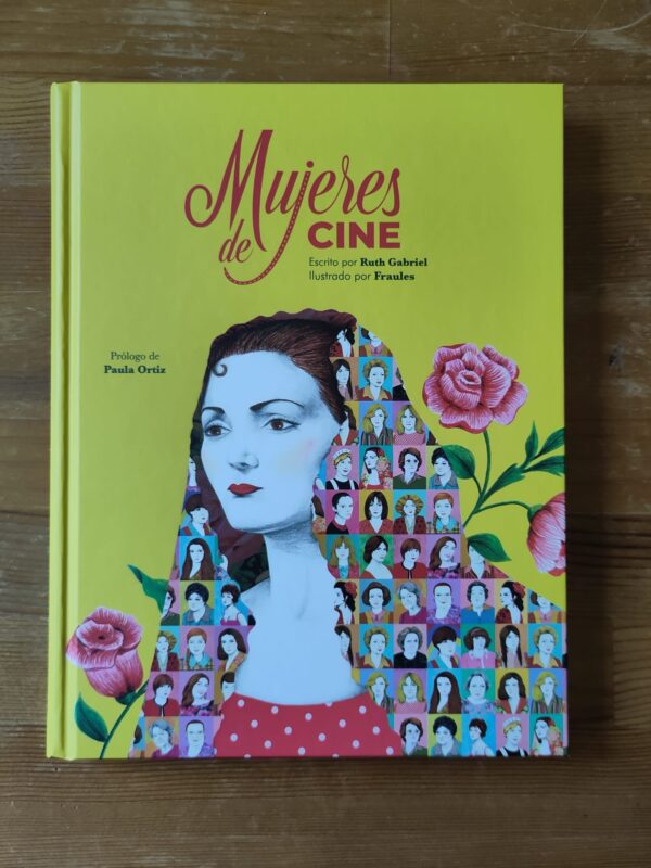 Portada, una mujeres con una mantilla decorada con retratos de actrices españolas