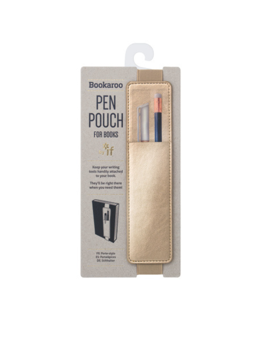 Portalápiz Bookaroo Pen Pouch Dorado