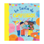 Un grupo de niños y niñas alrededor de una tarta de cumpleaños