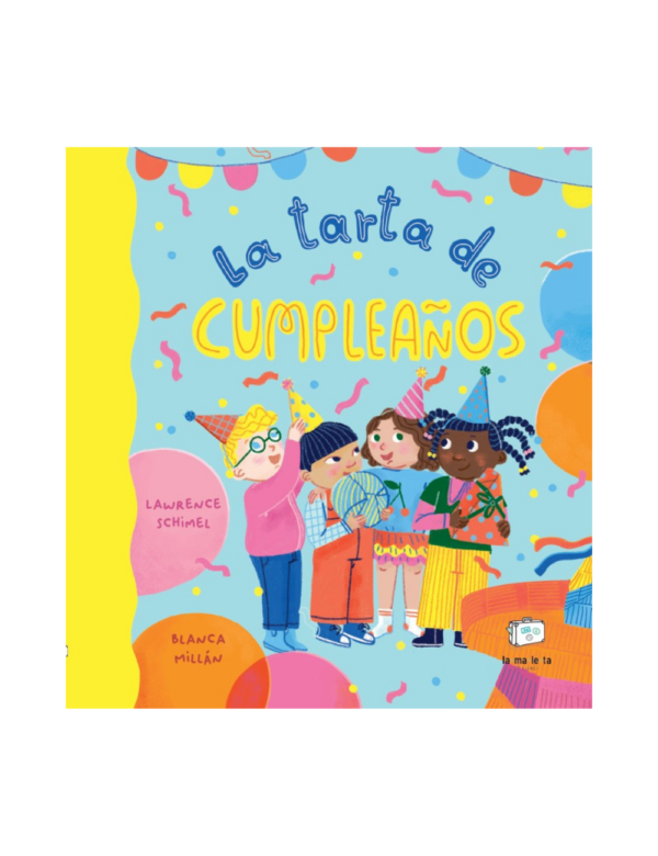 Un grupo de niños y niñas alrededor de una tarta de cumpleaños